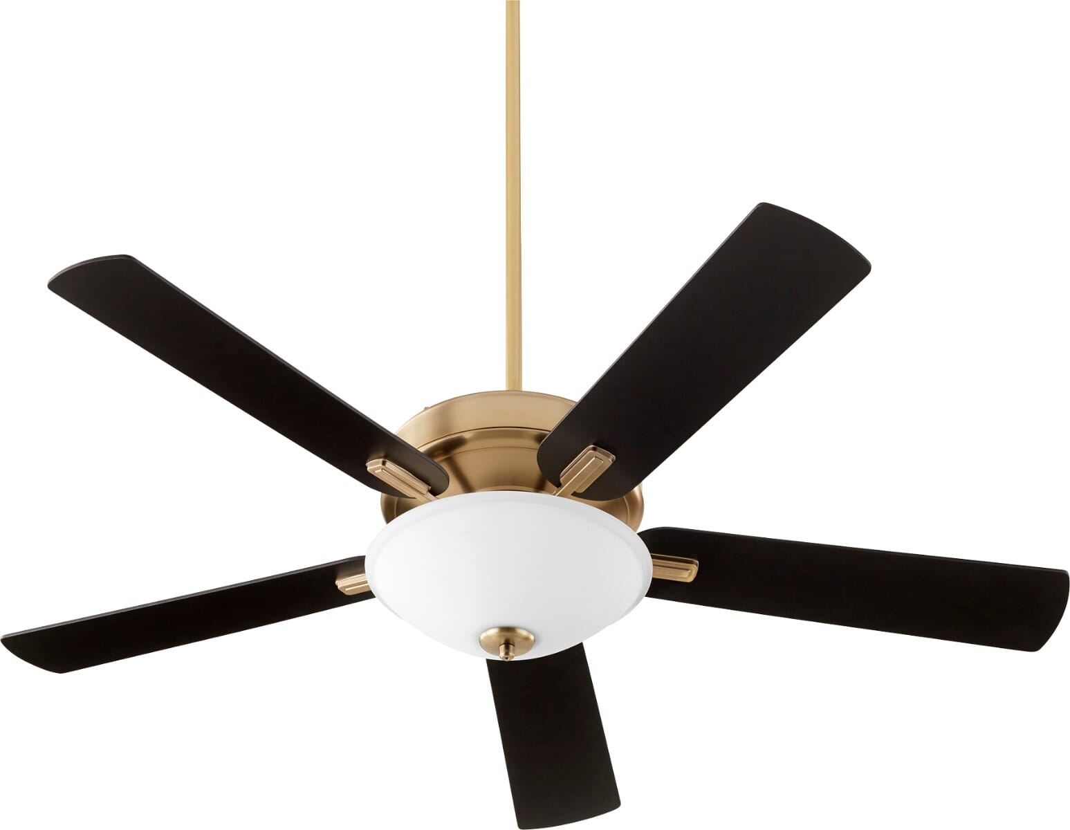 Quorum Premier 52" Indoor Ceiling Fan in Aged Bra