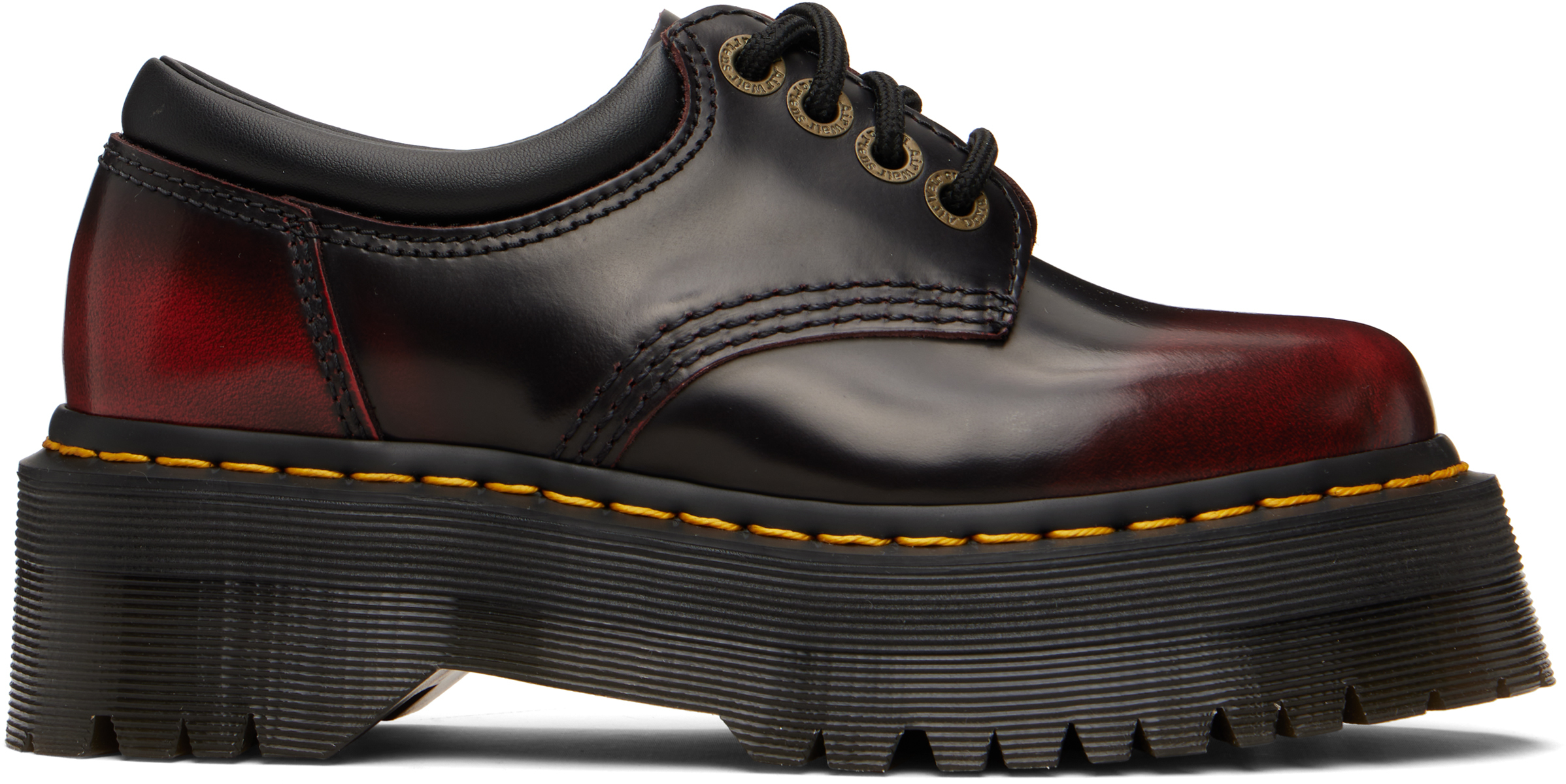 Burgundy 8053 Quad Platform Derbys