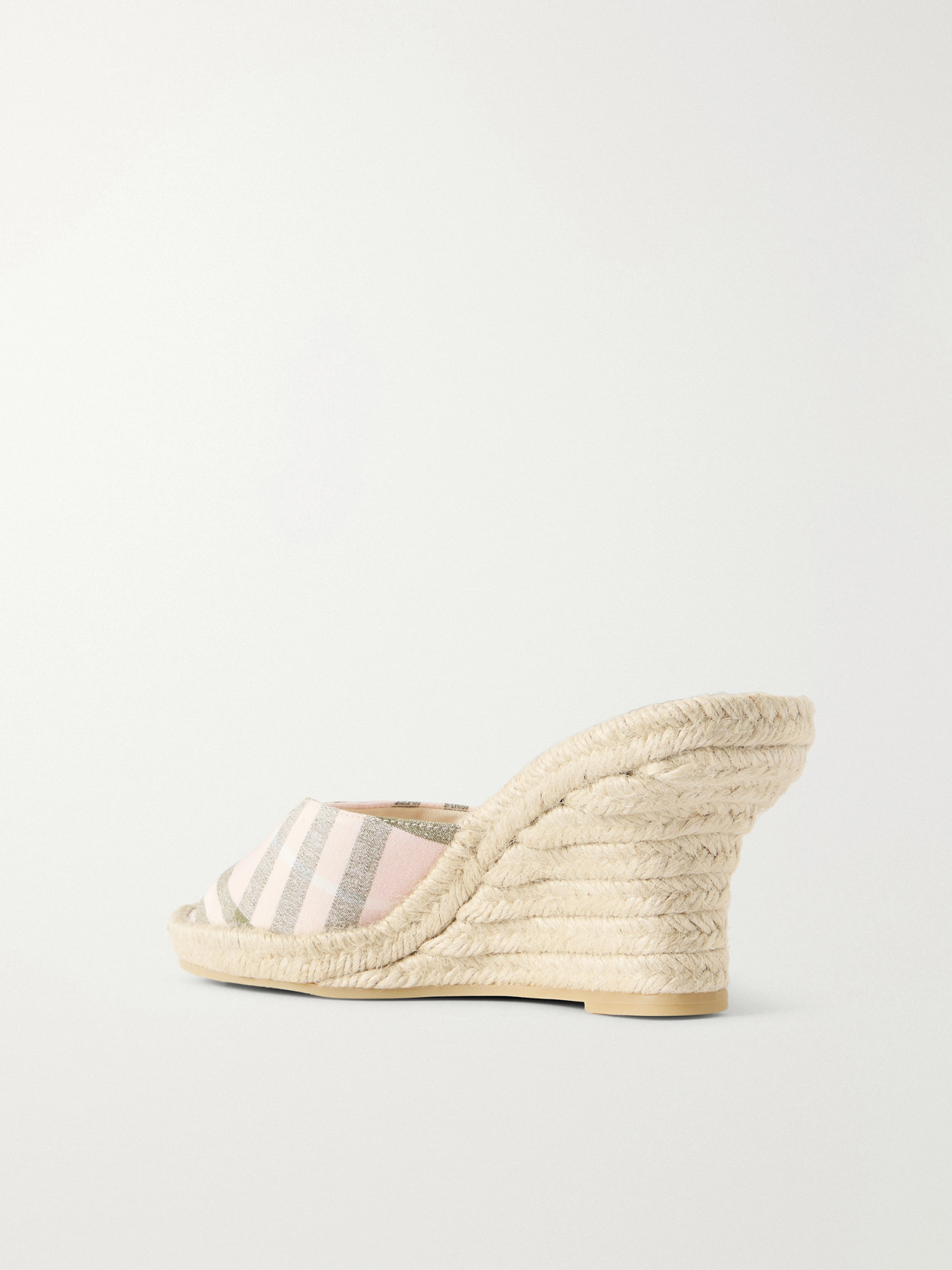 Lf Mews Check Espadrille Mules - Pink