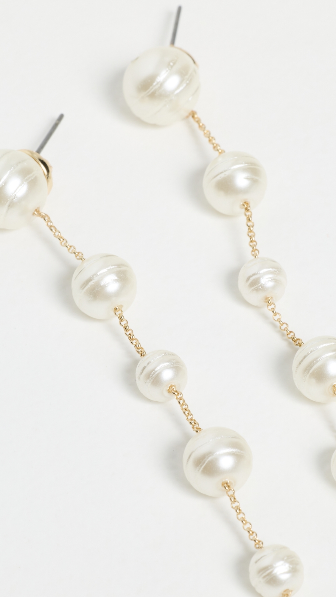 BaubleBar Madeline Earrings Pearl/Gold One Size