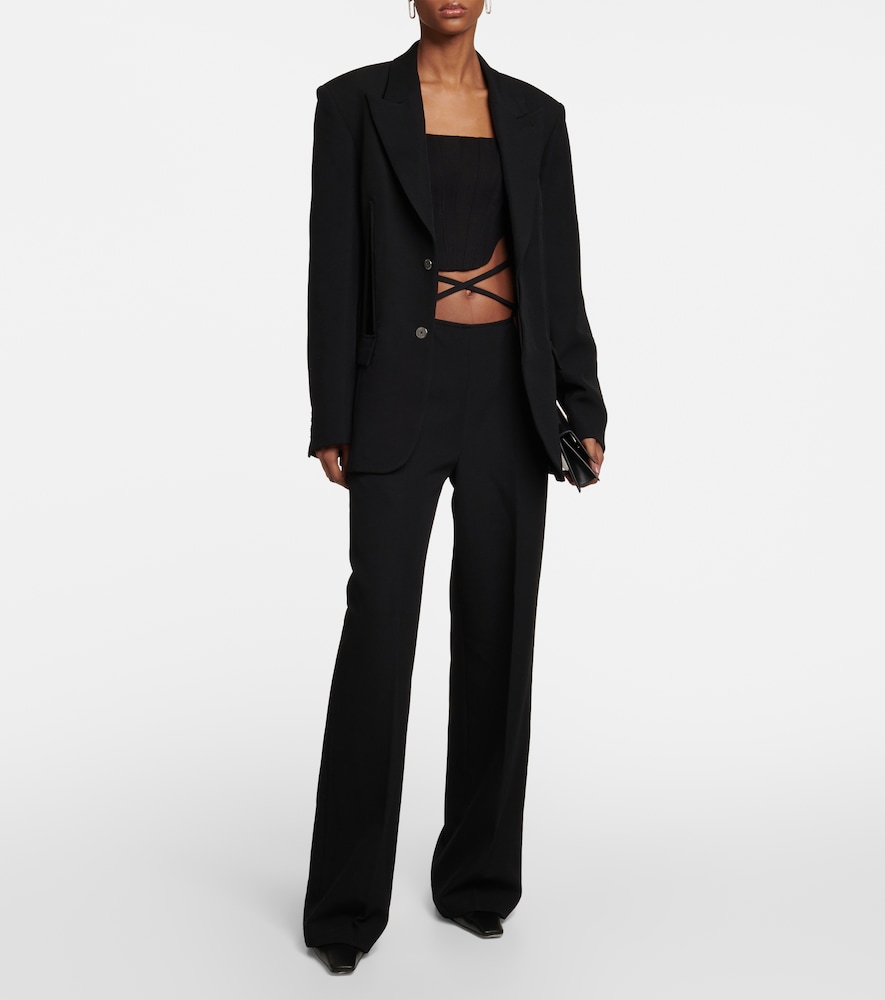 Cutout straight pants