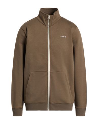 Man Sweatshirt Khaki Size L Cotton