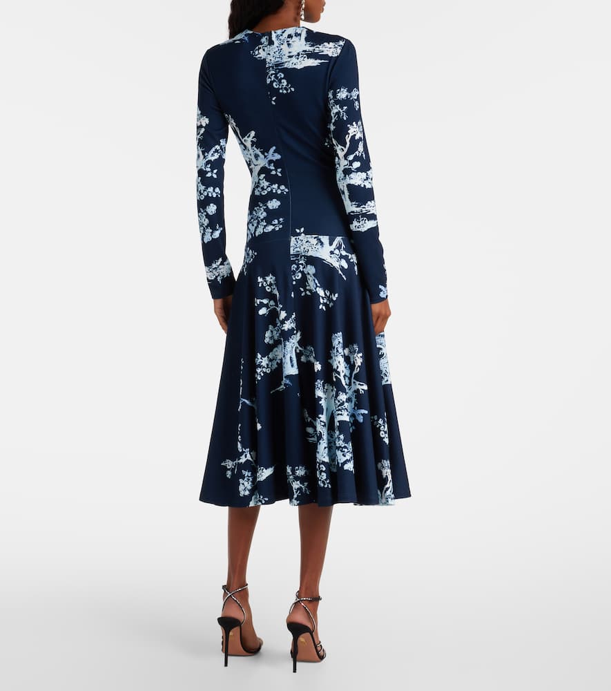 Floral gathered midi dress