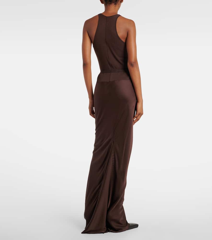 Satin maxi skirt