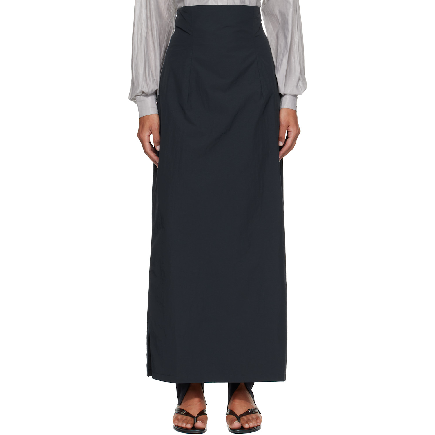 Navy Fosca Maxi Skirt