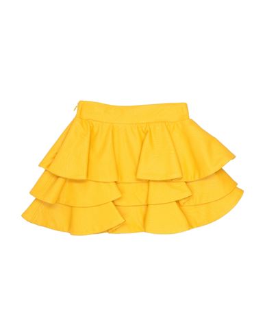 Kid Girl Kids' skirt Yellow Size 12 Viscose, Polyurethane coated, Acetate, PBT