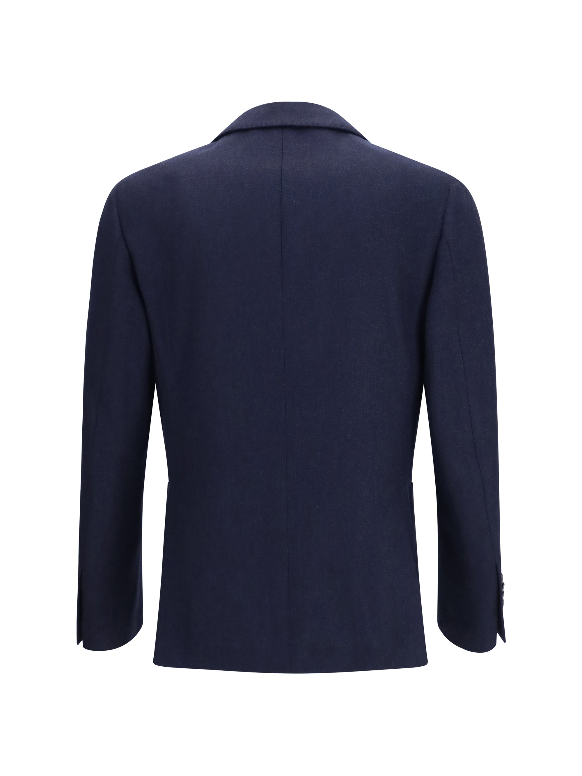 Merino Wool and Cashmere Blazer — Blue