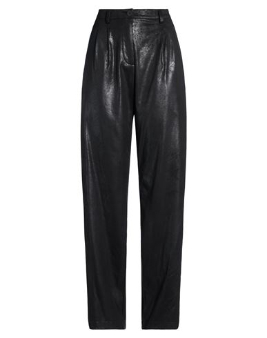 Woman Pants Black Size 6 Polyester, Elastane
