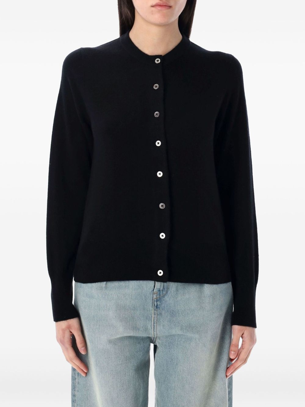 Button-front cardigan - Black