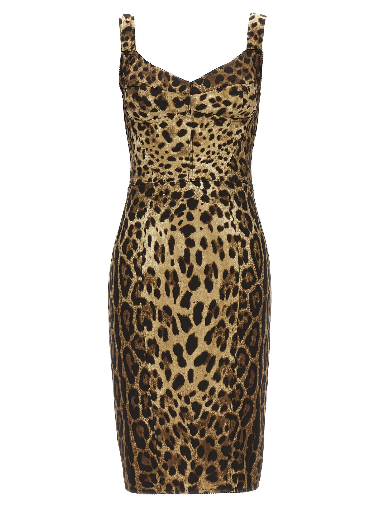 Leopard-print sleeveless dress