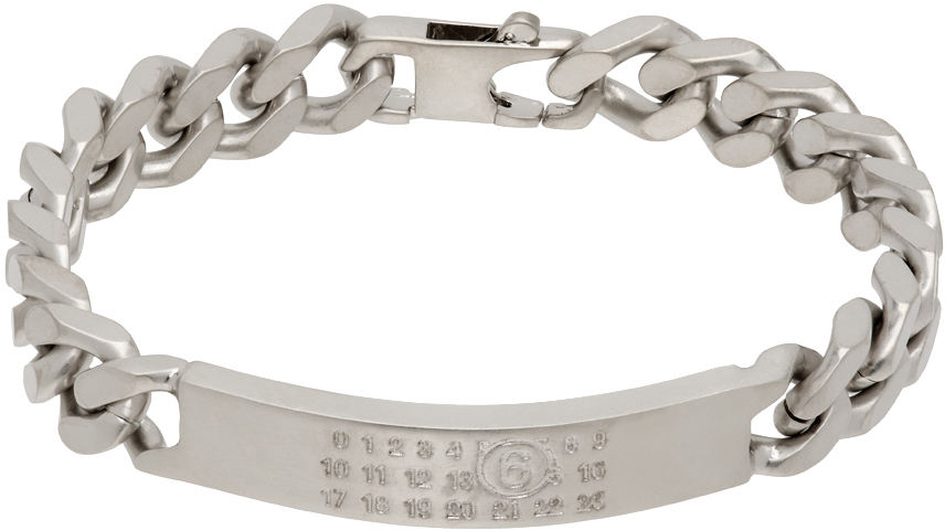 MM6 Maison Margiela Silver Classic Chain Bracelet