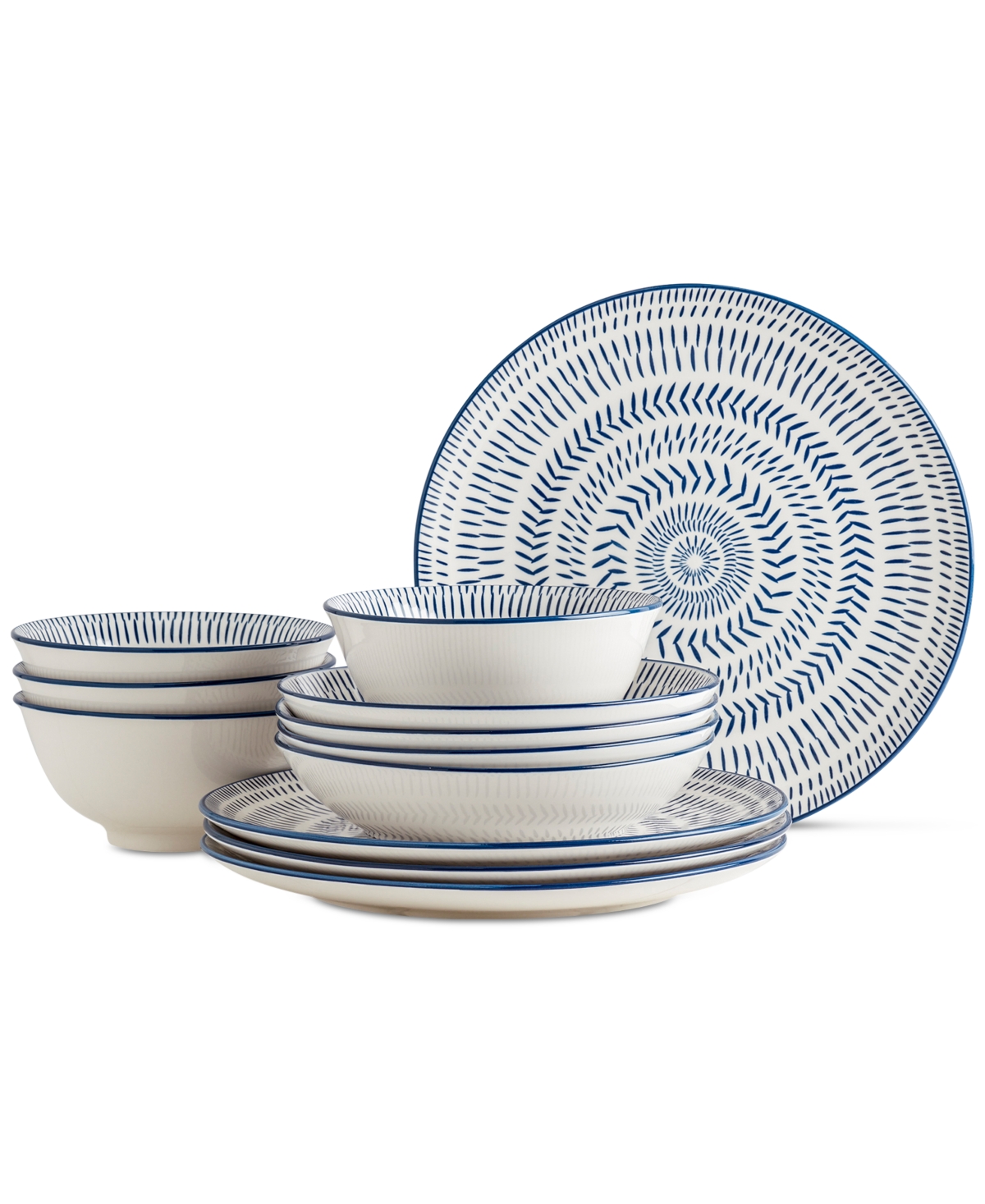 Vernazza 12 Pc. Dinnerware Set, Service for 4 - Blue