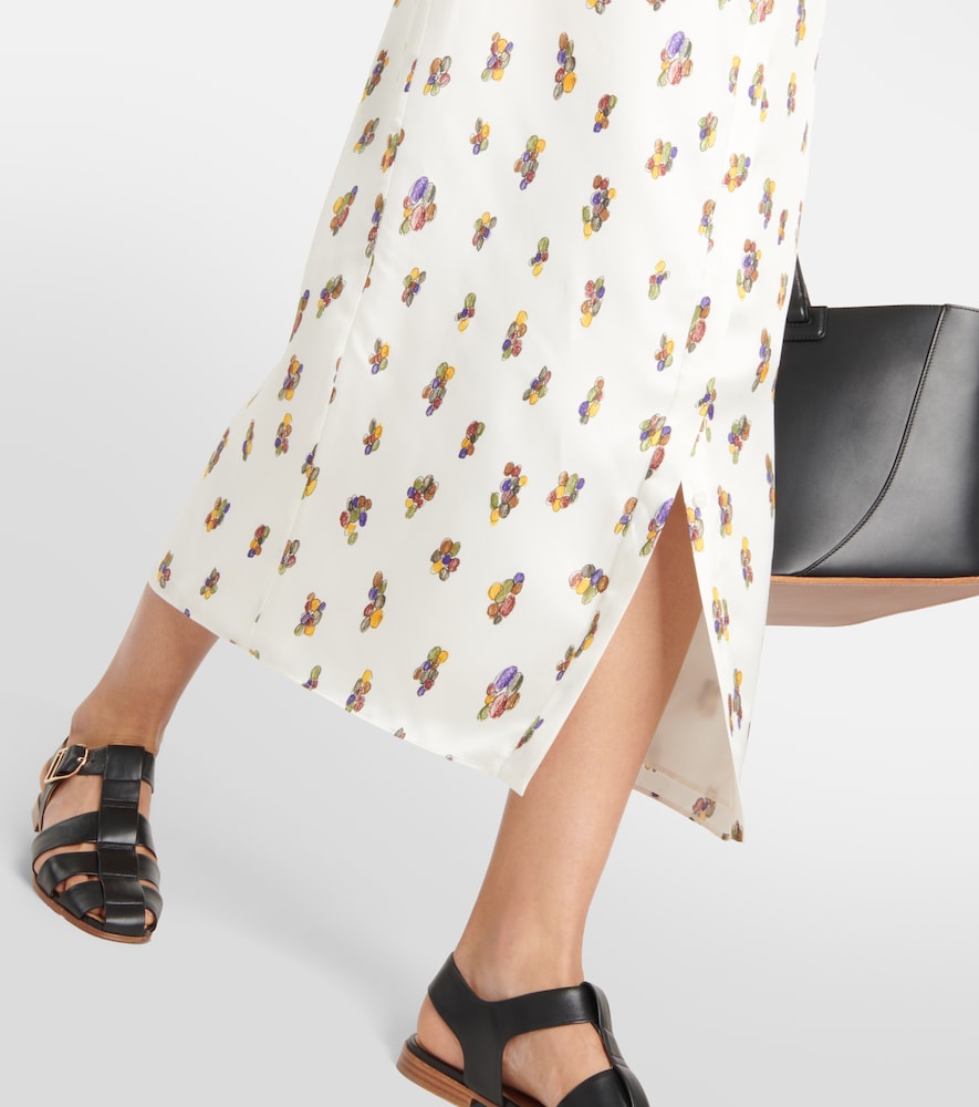 Mauri printed silk twill maxi dress