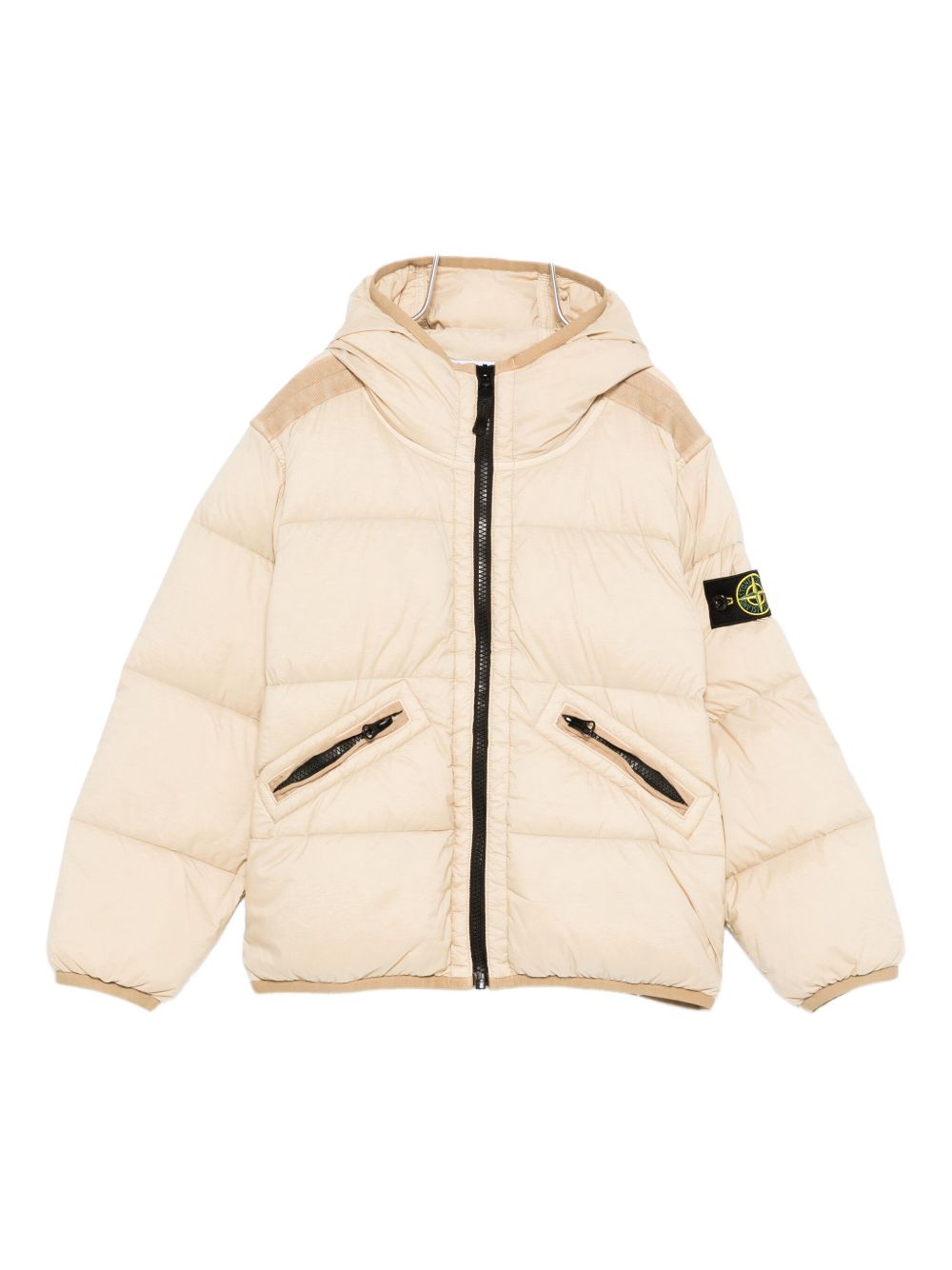 Hooded padded jacket - Neutrals