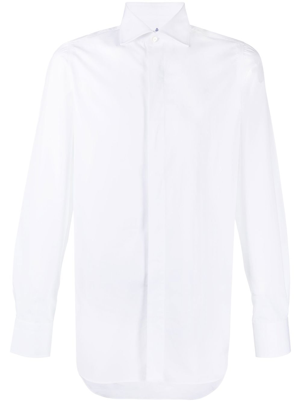 Long-sleeve poplin shirt - White