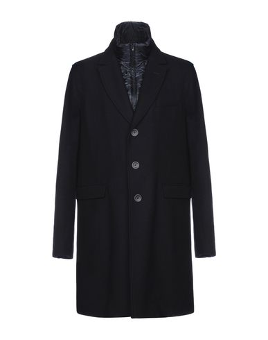 Man Coat Midnight blue Size 34 Wool, Polyamide