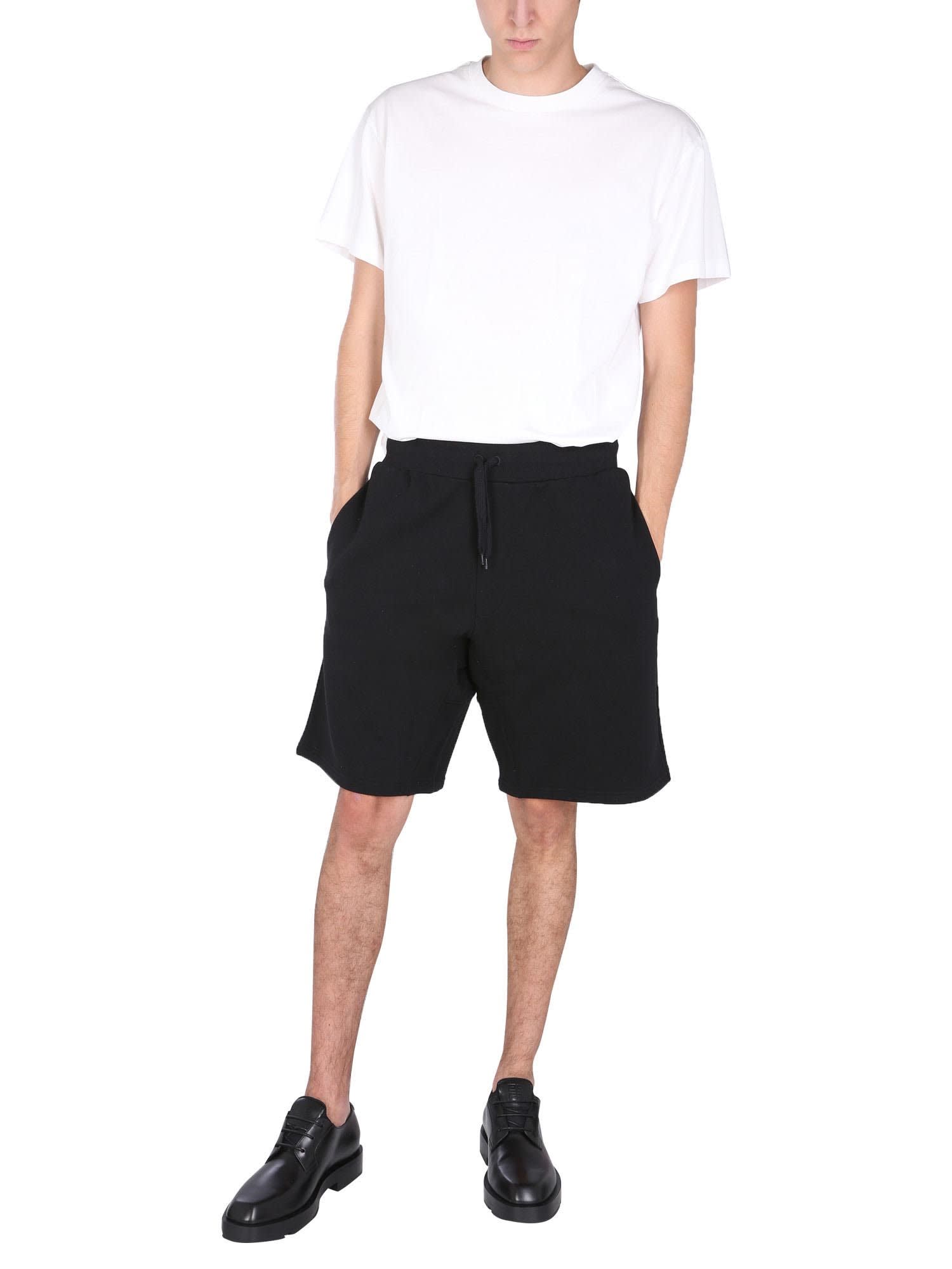 Bermuda With Logo Embroidered