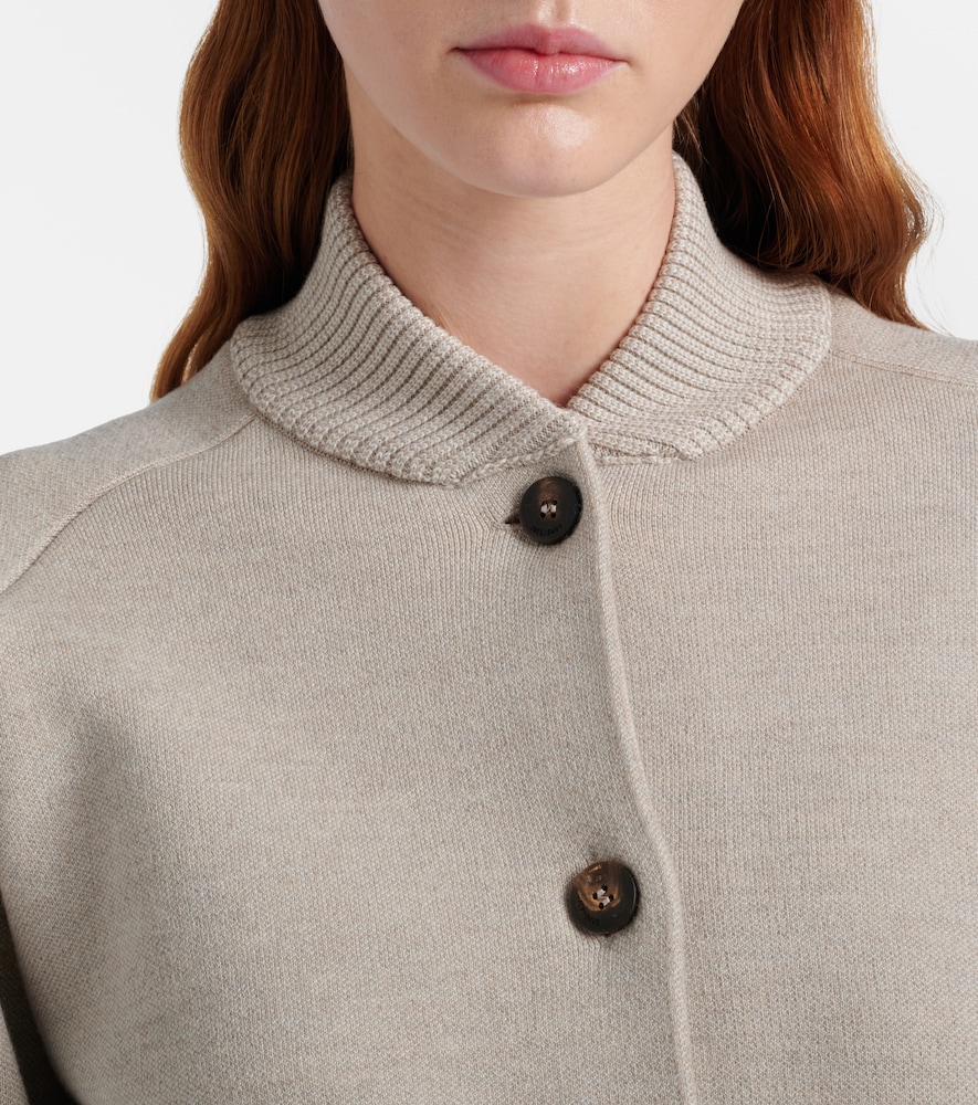 Lavande wool-blend cardigan