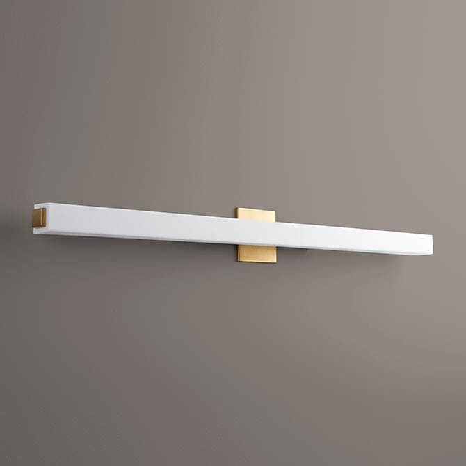 Oxygen Adelphi Bathroom Vanity Light in Aged Bras