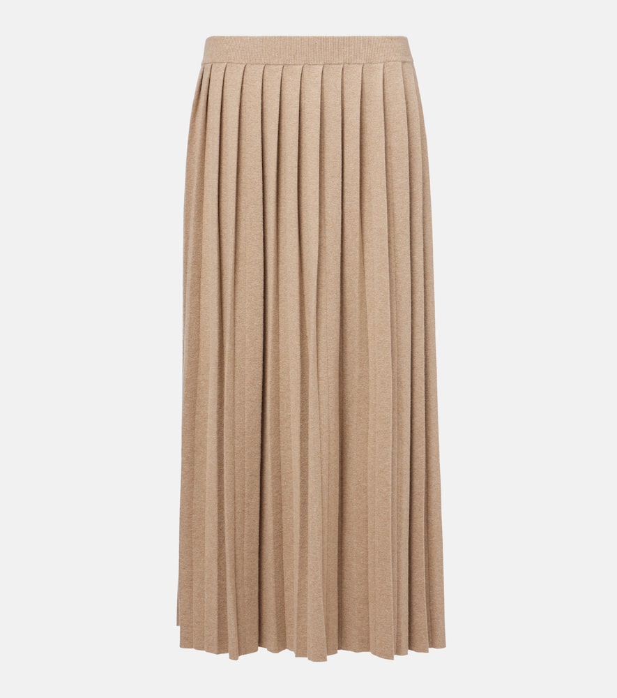 Minda cotton and cashmere midi skirt