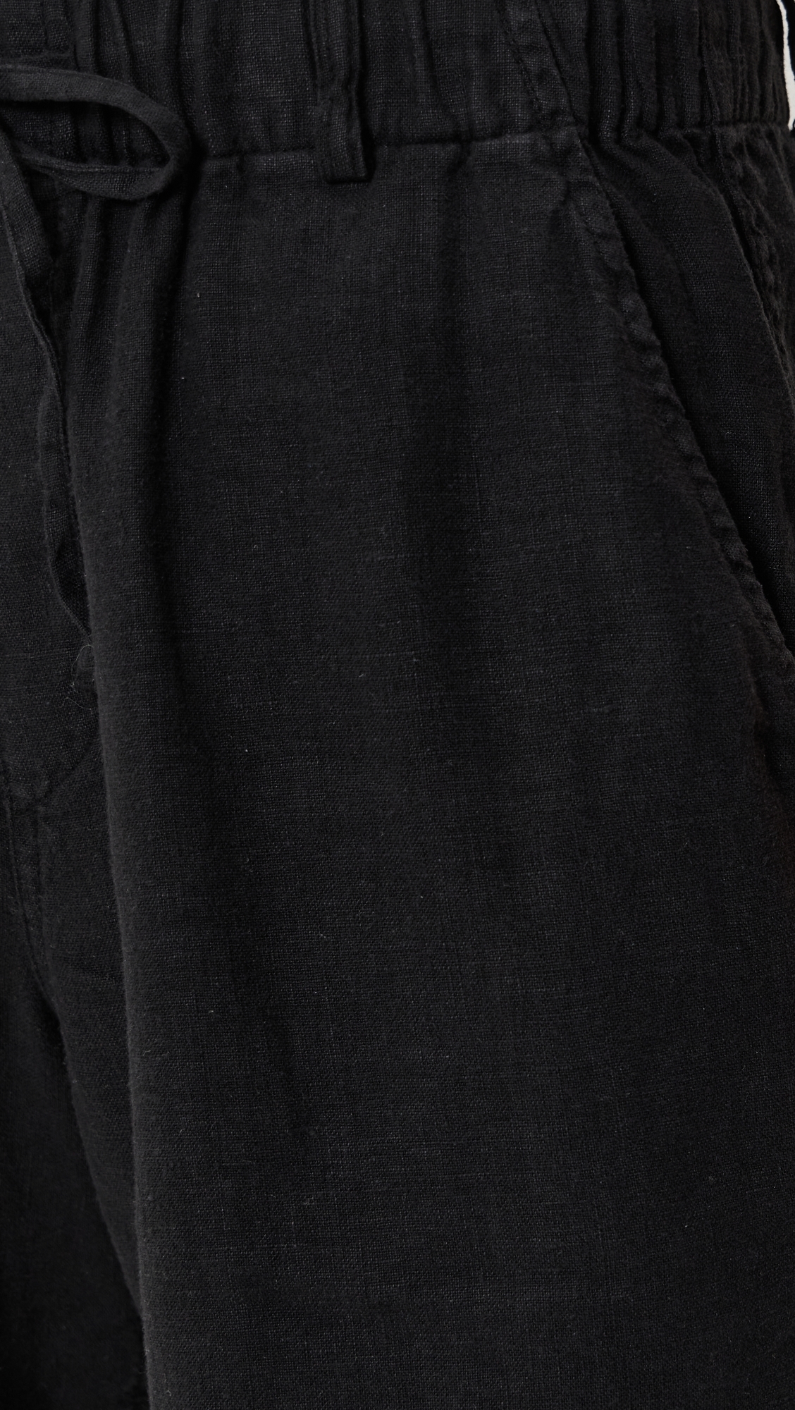 Bather Black Linen Leisure Shorts 6.25 Black