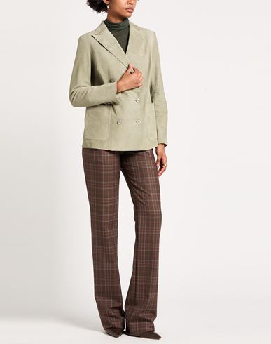 Woman Blazer Sage green Size 4 Leather