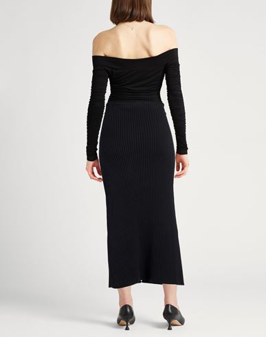 Woman Maxi skirt Black Size 0 Cotton