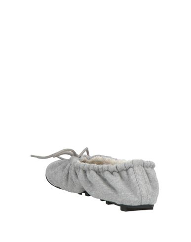 Woman Ballet flats Light grey Size 10 Textile fibers