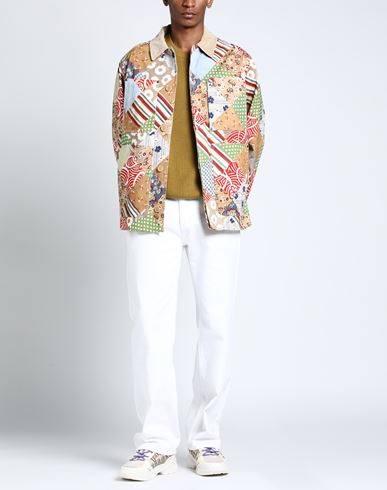 Man Coat Sand Size 36 Cotton, Elastane