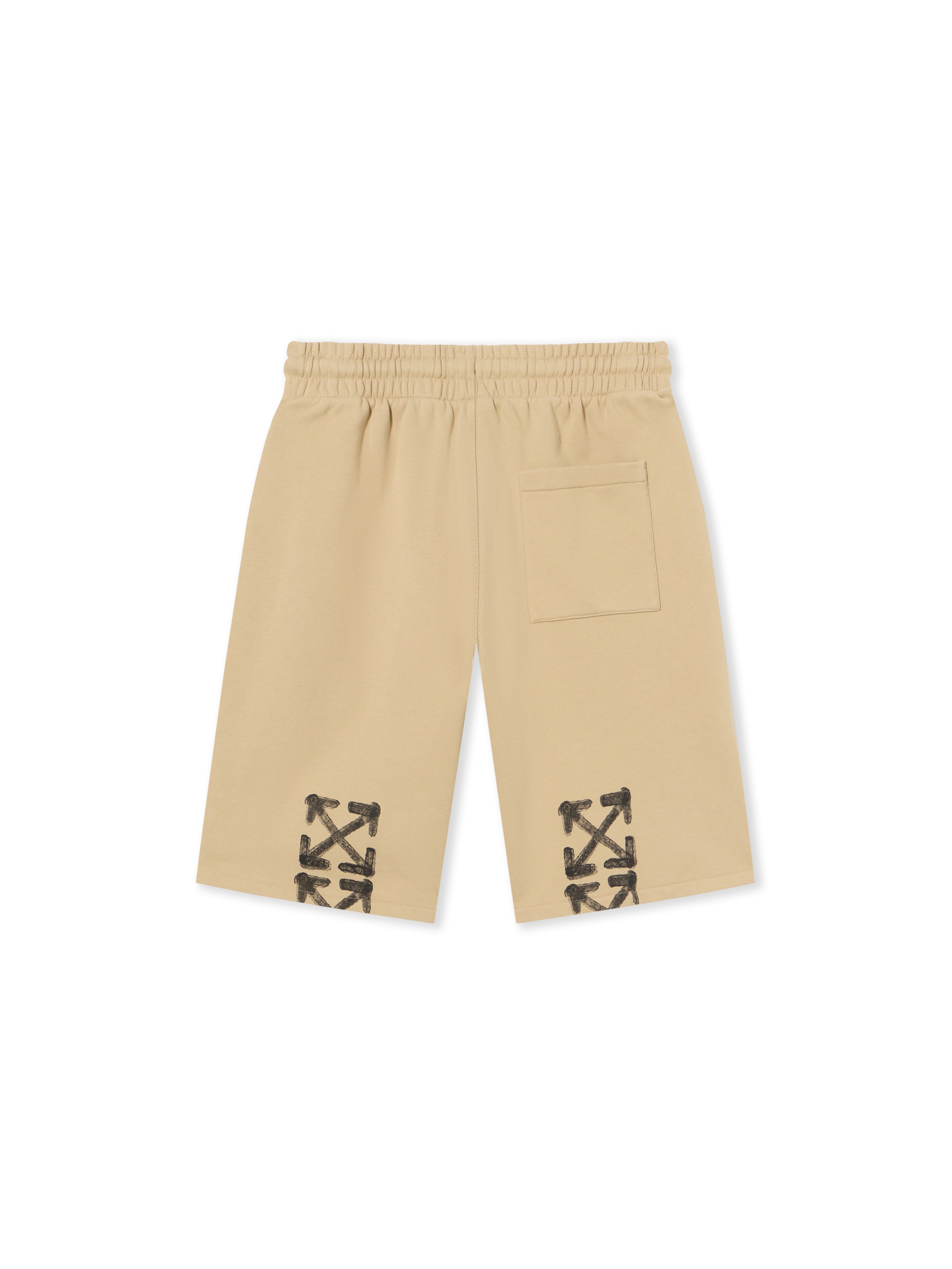Spray Arrow Skate Sweatshorts - Male New Items On Sale Creme Brulée