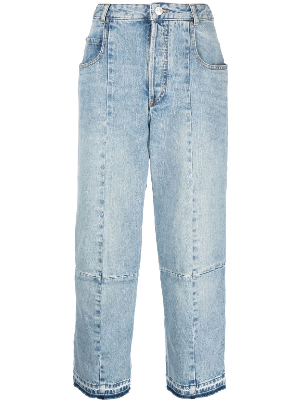 High-rise straight-leg jeans - Black
