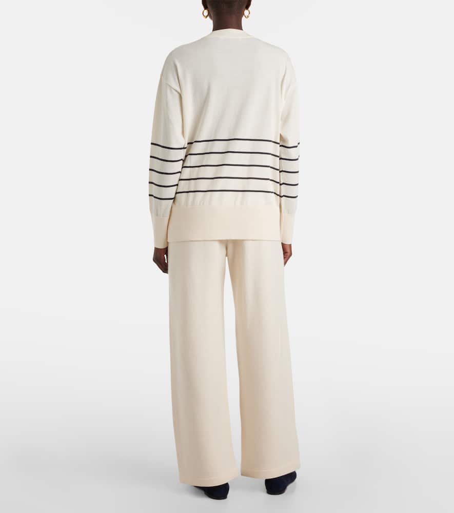 Levante striped cotton and silk sweater