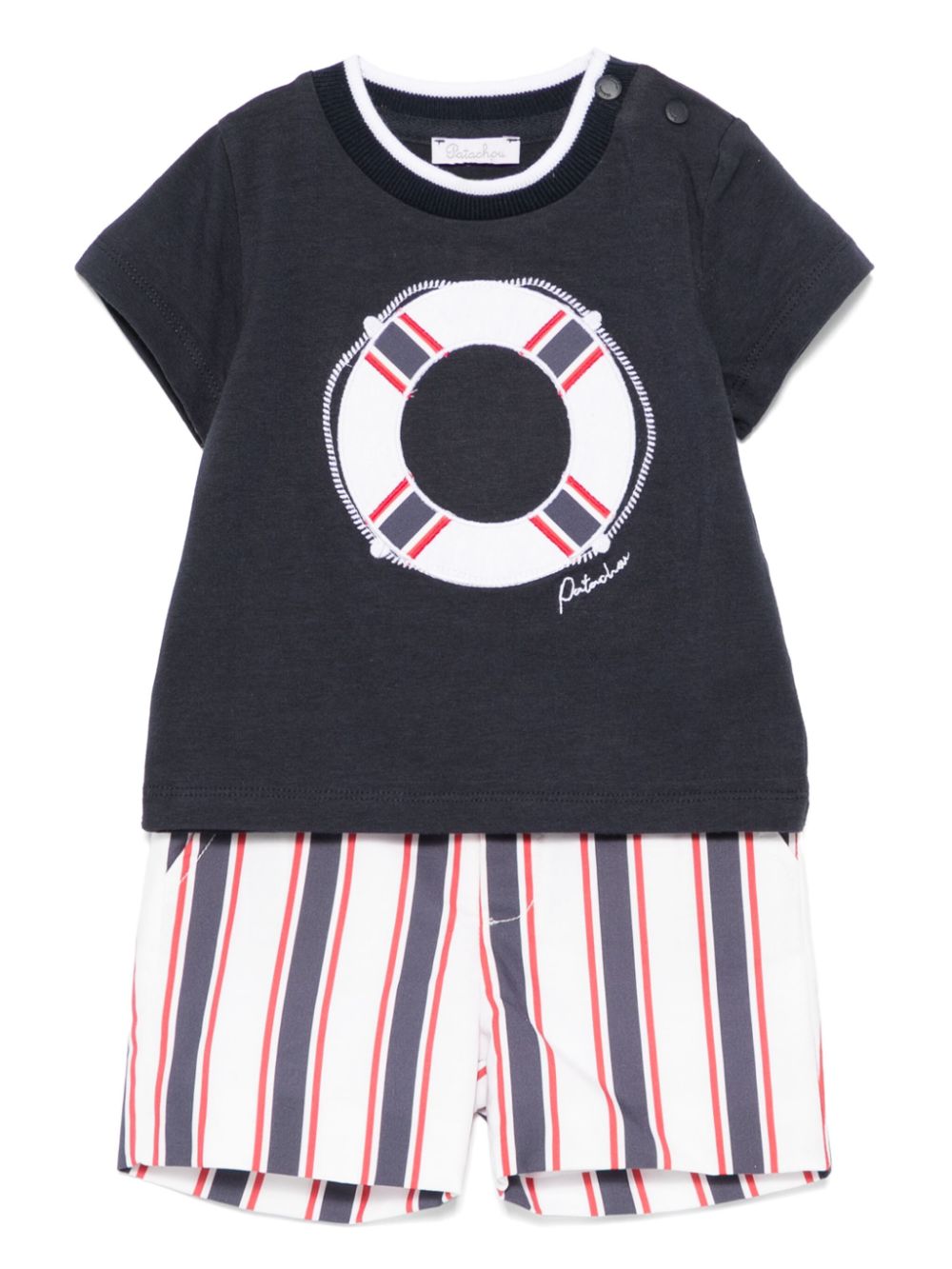 Striped shorts set - Blue