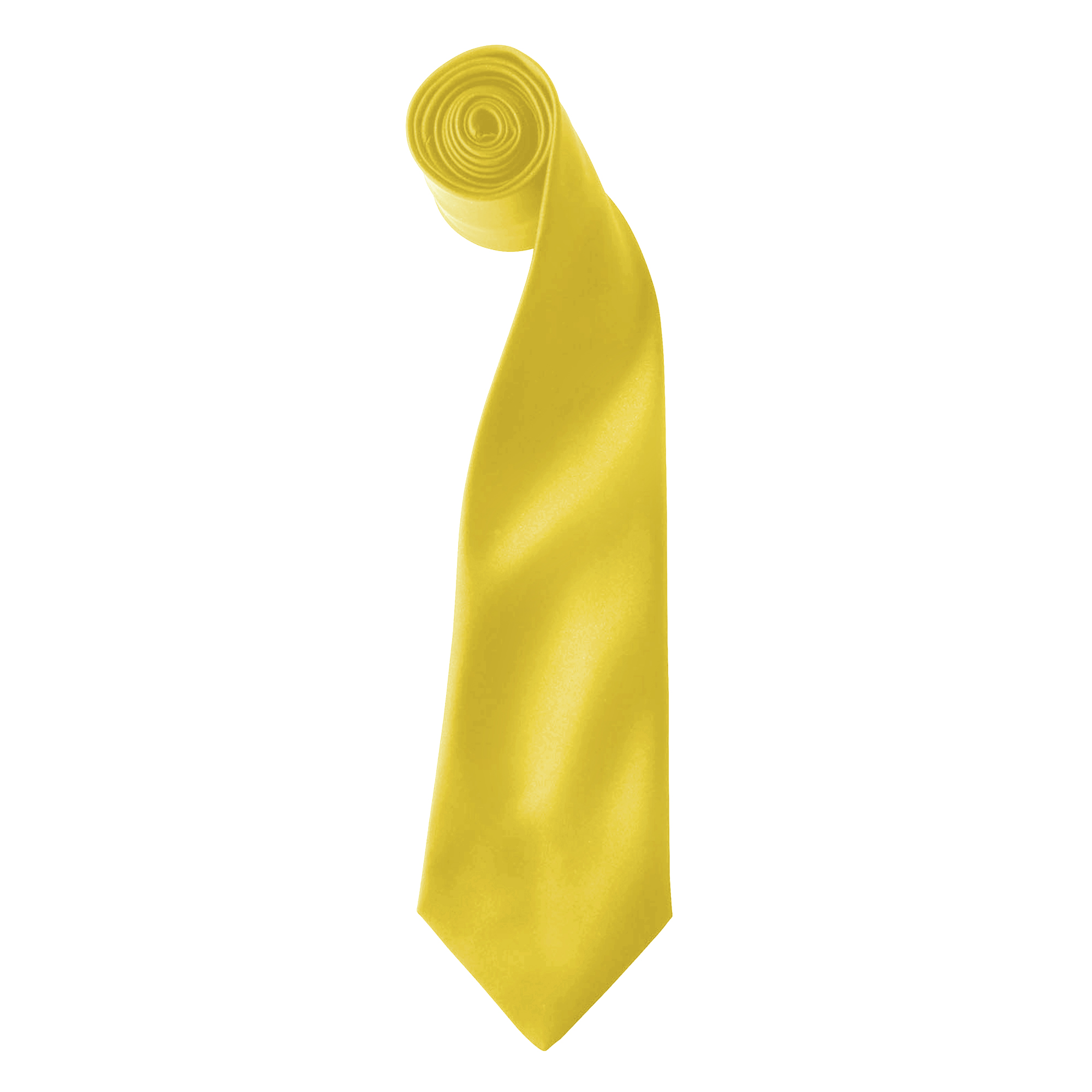 Premier Colours Mens Satin Clip Tie Pack Sunflower - Yellow - One