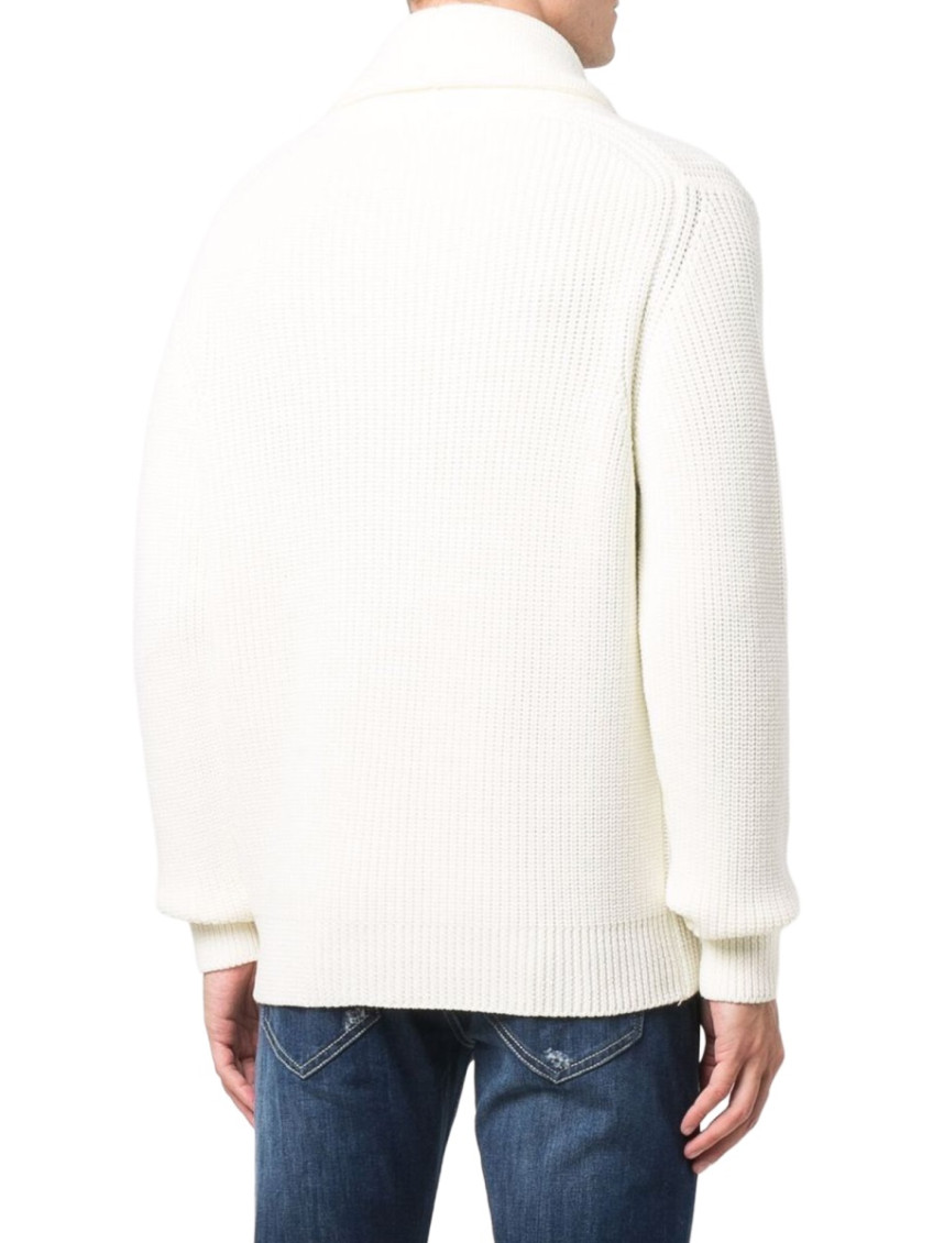 Drumohr - shawl collar jacket ribbed texture pocket