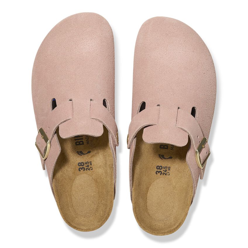 Boston Suede Leather Sandals 'Light Rose'