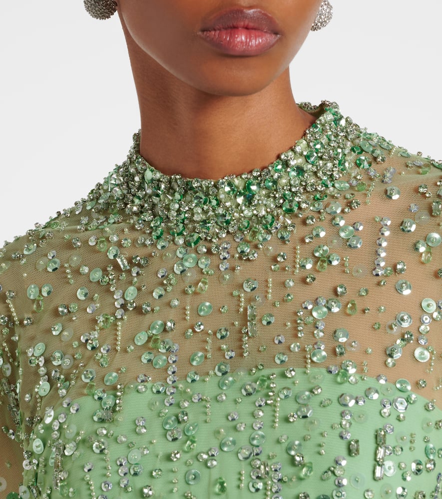 Crystal Drop embellished gown