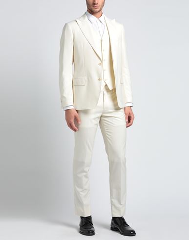 Man Suit Ivory Size 38 Wool, Silk
