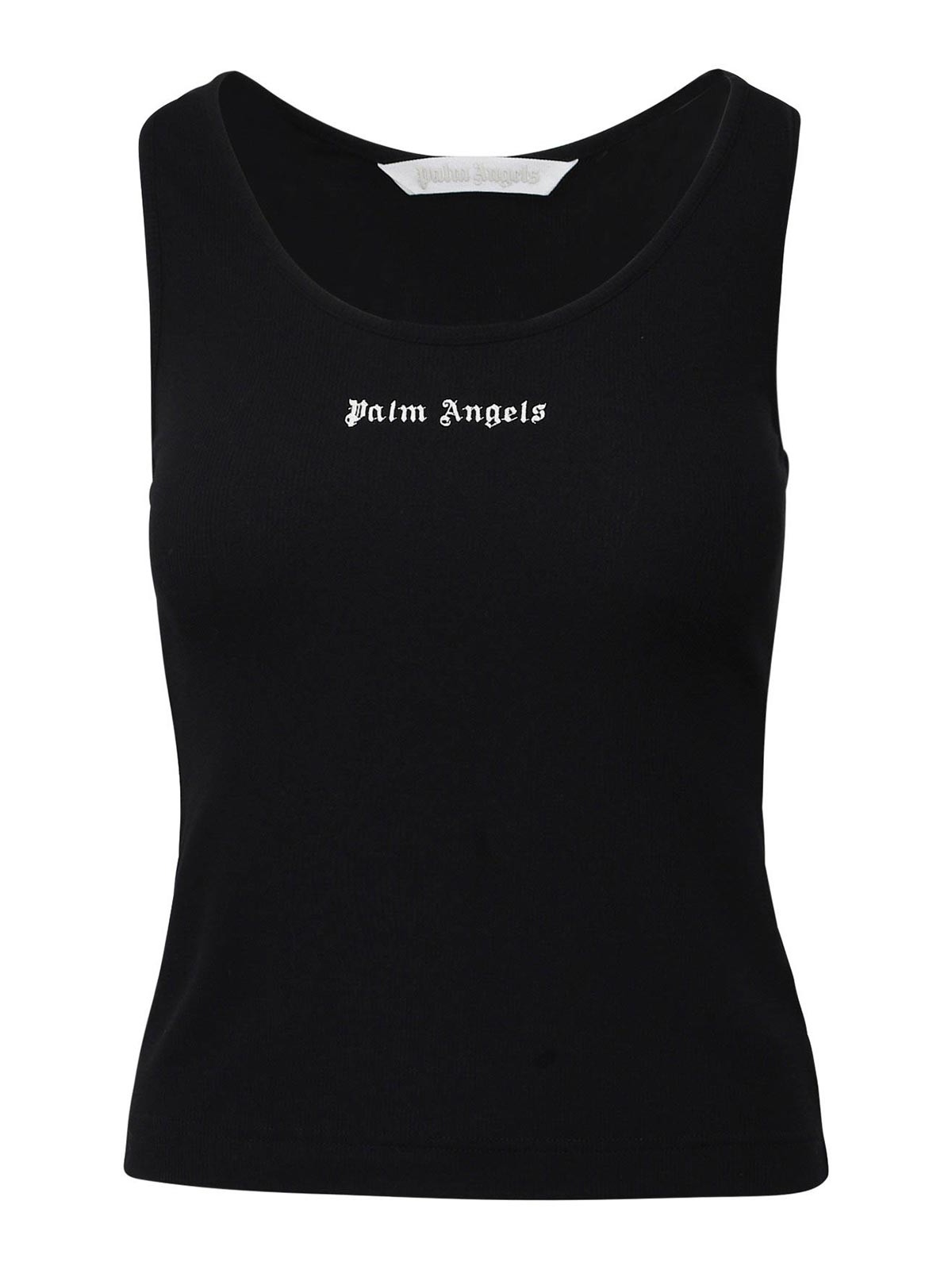 Logo-print racerback top - Black