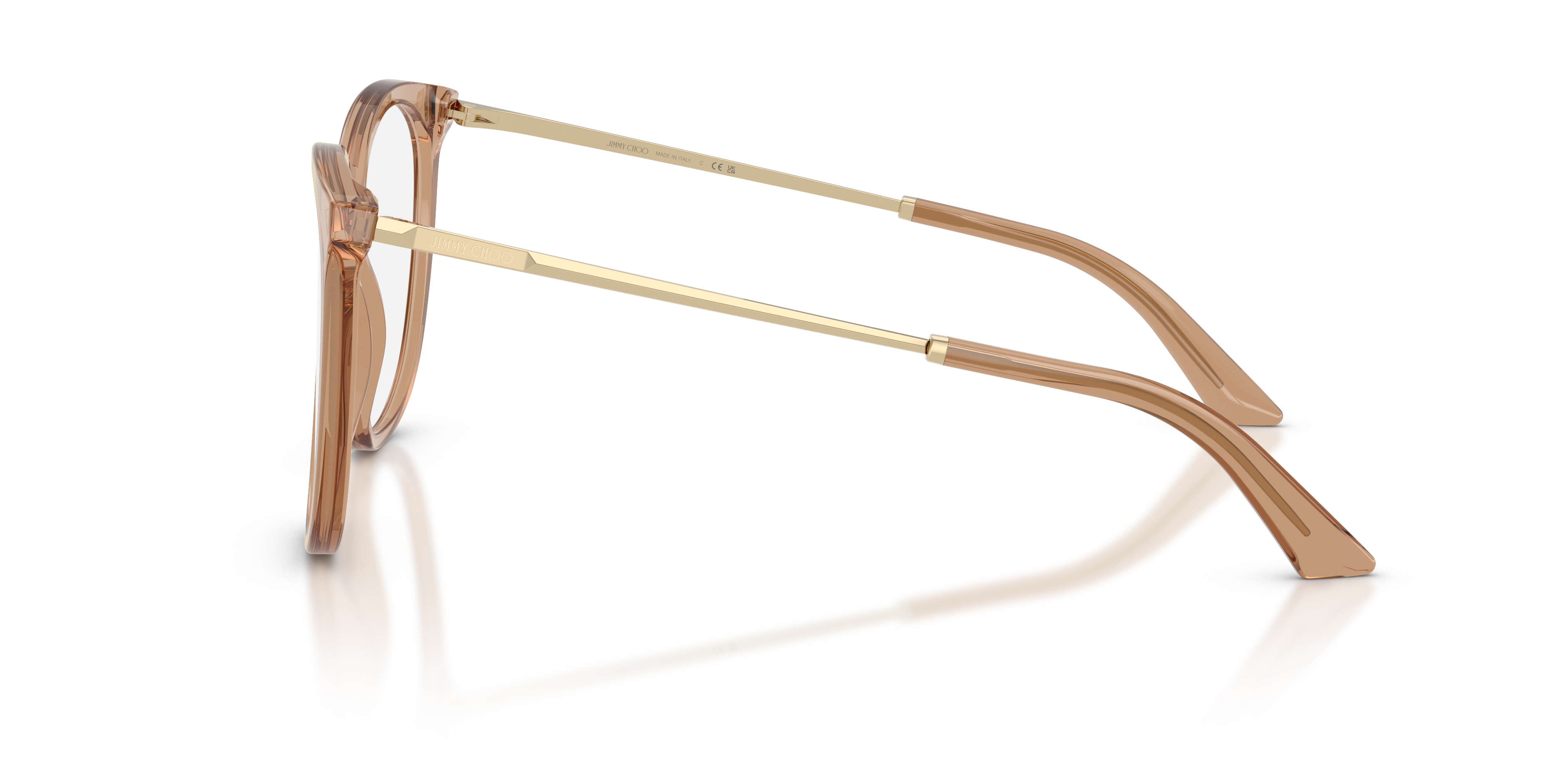 Jimmy Choo Donna Jimmy Choo JC3060 5076 Montature da vista Acetato Marrone Trasparente Pantos Normale