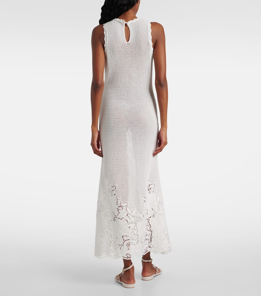 Open-knit cotton maxi dress