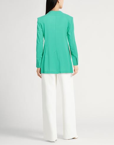 Jucca Woman Blazer Emerald green Size 8 Viscose, Elastane