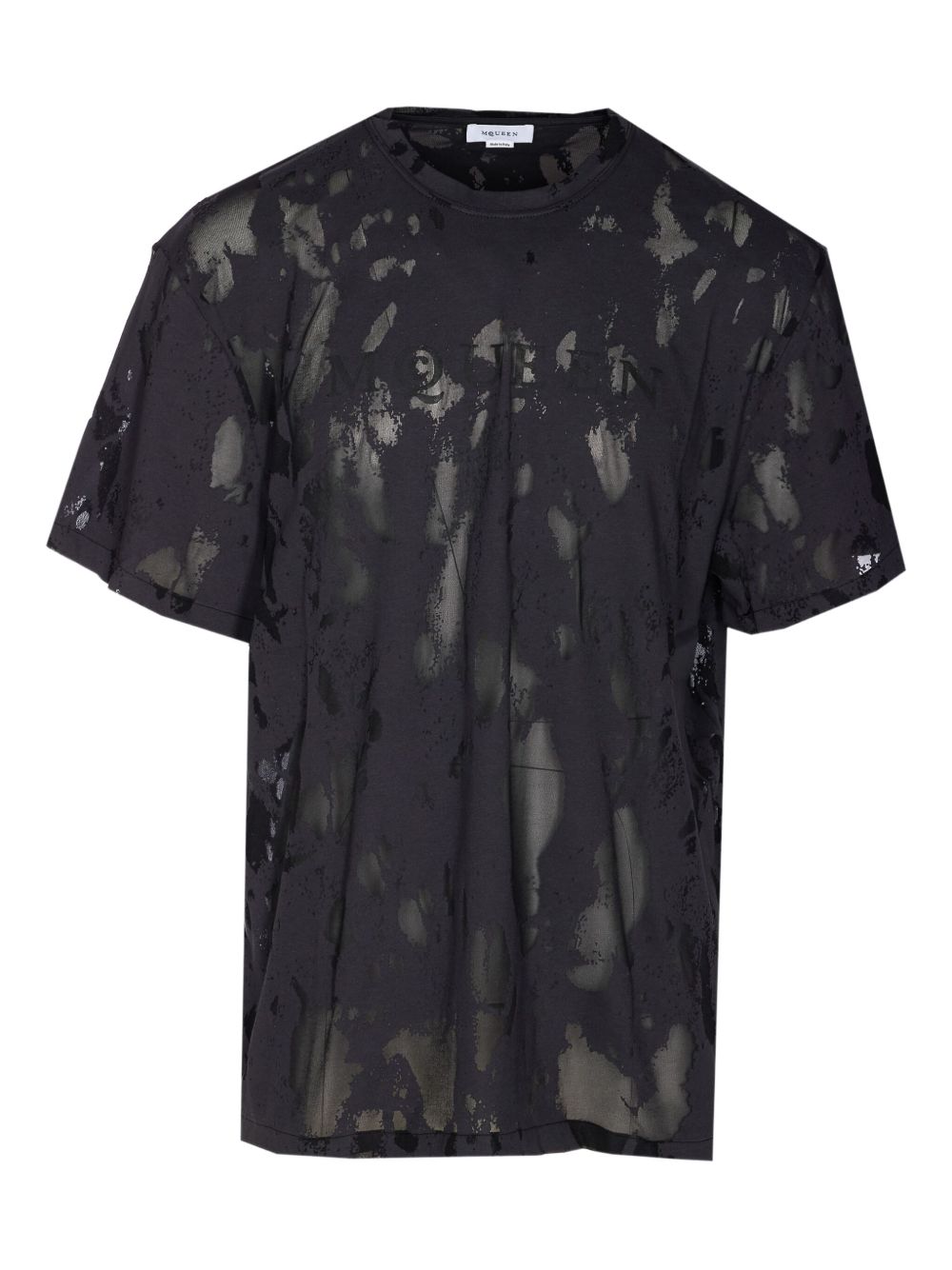 Alexander McQueen logo-jacquard T-shirt - Black