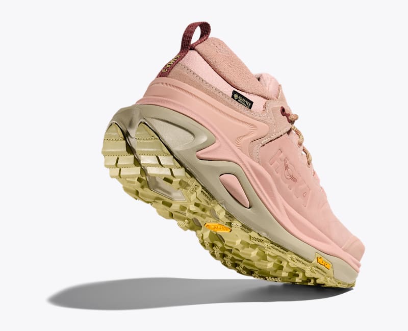 HOKA Women's Kaha 3 Low GTX Shoes in Rose Latte/Cardamom