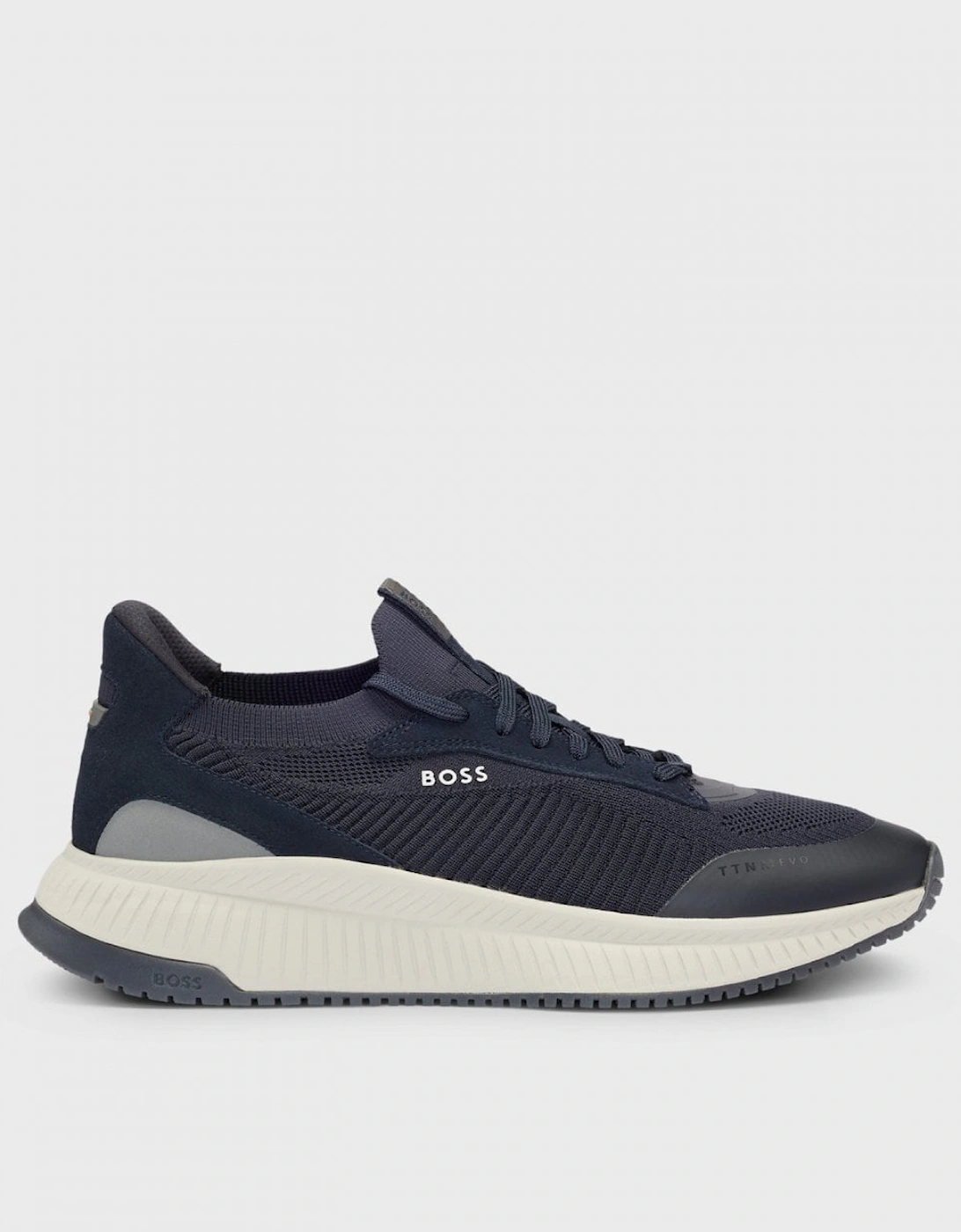 Men's BOSS Orange TTNM EVO Mens Trainers with Knitted Uppers - Dark Blue 401 - Navy