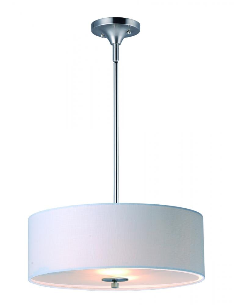 Bongo 3-Light 3-Light Semi-Flush Mount in Satin Nicke