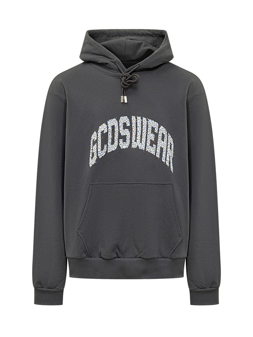 Grey Logo Hood Sweatshirt