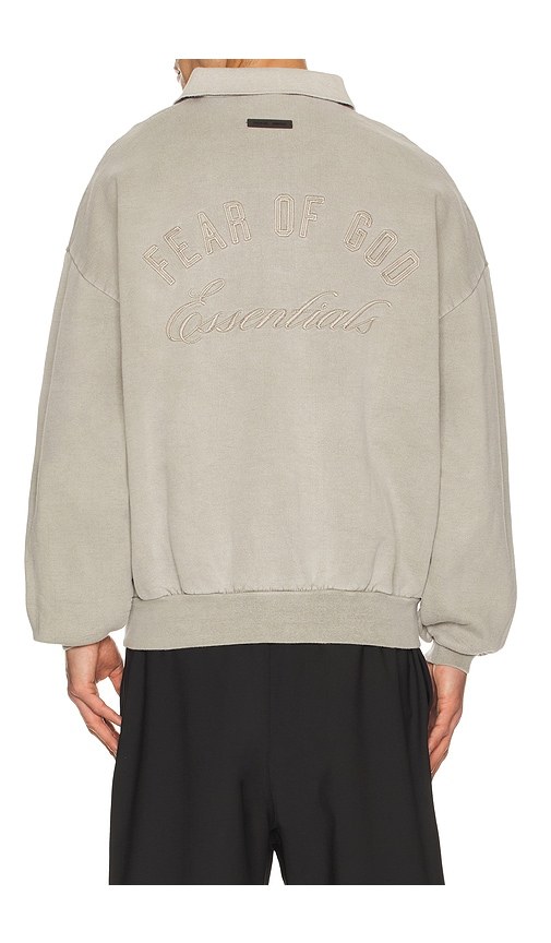 Fear of God ESSENTIALS Classic Polo Sweatshirt in Smoke Grey - Grey. L also in M, S, XL/1X, XS, XXL/2X