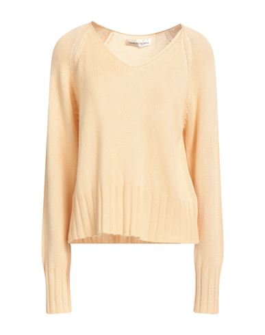 Woman Sweater Sand Size 4 Silk, Cashmere
