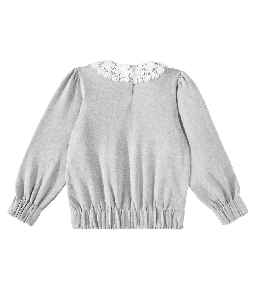Tartine et Chocolat Embroidered cotton jersey sweatshirt